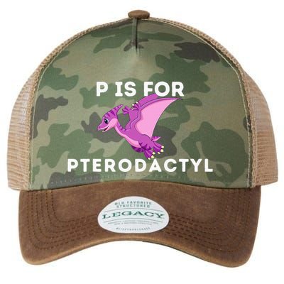 P Is For Pterodactyl Dinosaur Word Play Legacy Tie Dye Trucker Hat