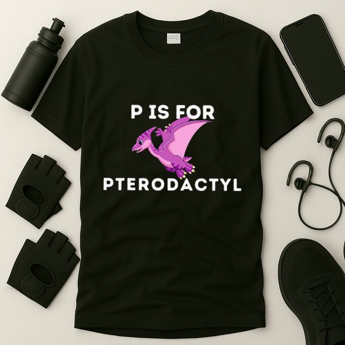 P Is For Pterodactyl Dinosaur Word Play T-Shirt