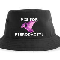 P Is For Pterodactyl Dinosaur Word Play Sustainable Bucket Hat