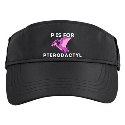 P Is For Pterodactyl Dinosaur Word Play Adult Drive Performance Visor