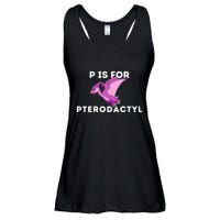 P Is For Pterodactyl Dinosaur Word Play Ladies Essential Flowy Tank