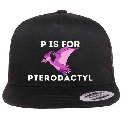 P Is For Pterodactyl Dinosaur Word Play Flatbill Hat