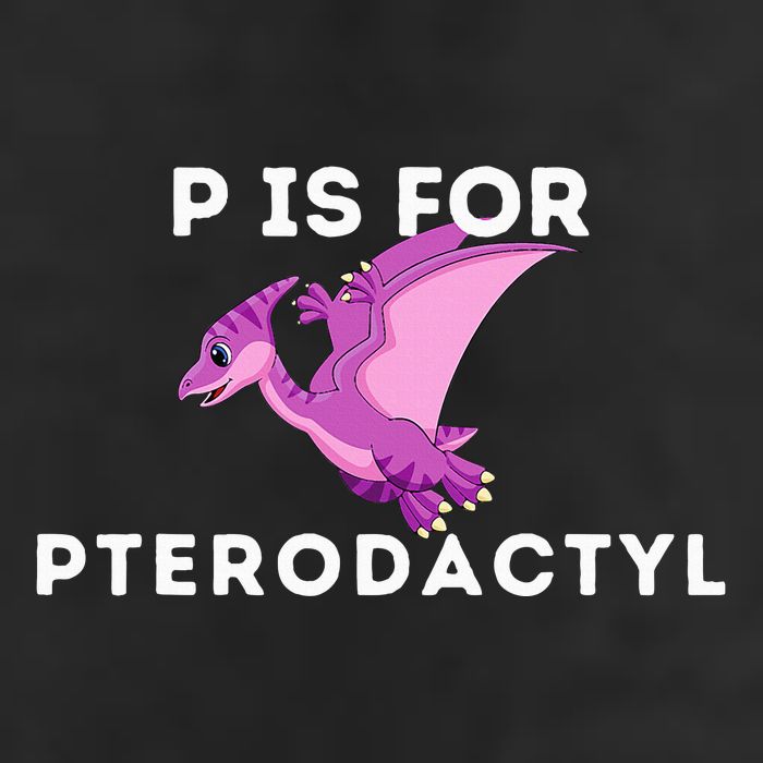 P Is For Pterodactyl Dinosaur Word Play Crop Fleece Hoodie