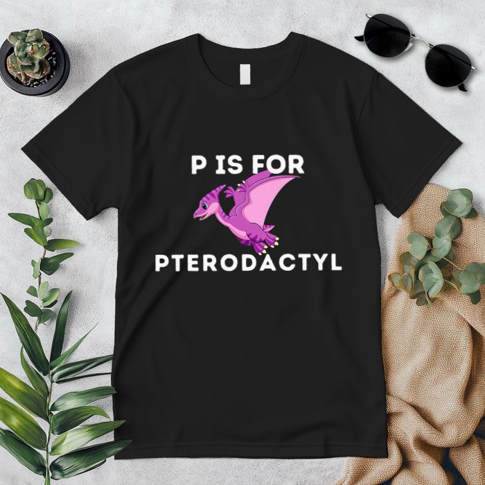 P Is For Pterodactyl Dinosaur Word Play Premium T-Shirt