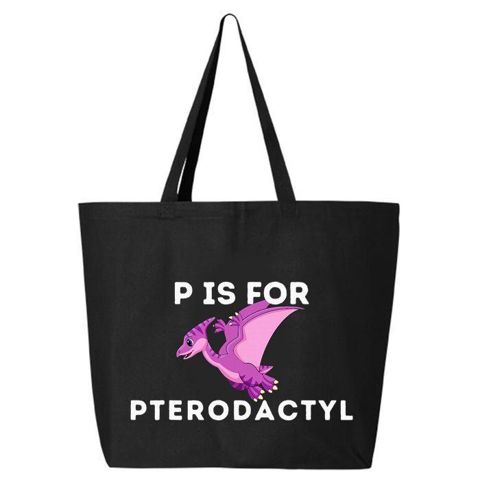 P Is For Pterodactyl Dinosaur Word Play 25L Jumbo Tote