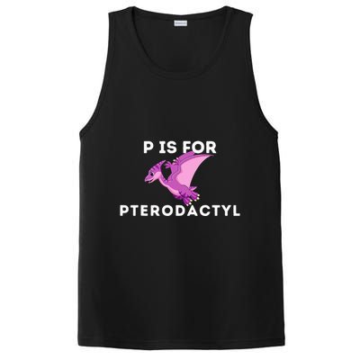 P Is For Pterodactyl Dinosaur Word Play PosiCharge Competitor Tank