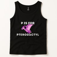 P Is For Pterodactyl Dinosaur Word Play Tank Top