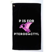 P Is For Pterodactyl Dinosaur Word Play Golf Towel