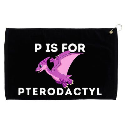 P Is For Pterodactyl Dinosaur Word Play Grommeted Golf Towel