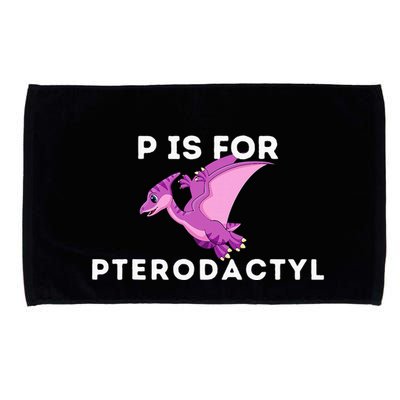 P Is For Pterodactyl Dinosaur Word Play Microfiber Hand Towel