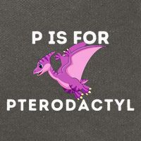 P Is For Pterodactyl Dinosaur Word Play Cotton Canvas Backpack
