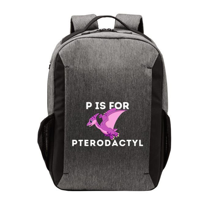 P Is For Pterodactyl Dinosaur Word Play Vector Backpack