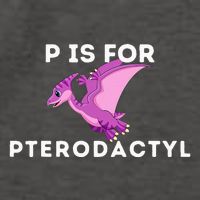 P Is For Pterodactyl Dinosaur Word Play Vector Backpack