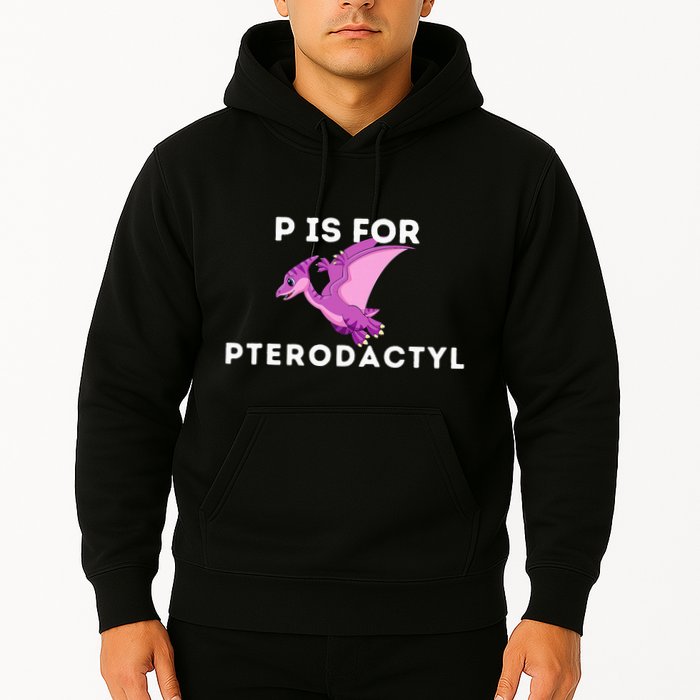 P Is For Pterodactyl Dinosaur Word Play Hoodie