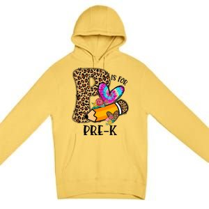 P Is For Pre K Teacher Leopard First Day Of School Premium Pullover Hoodie