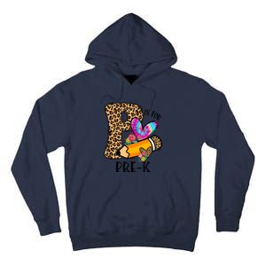 P Is For Pre K Teacher Leopard First Day Of School Tall Hoodie