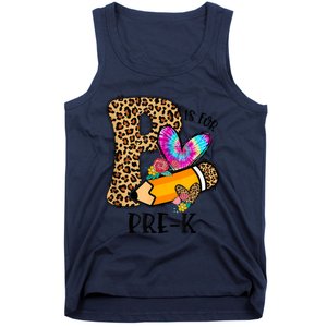 P Is For Pre K Teacher Leopard First Day Of School Tank Top