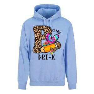 P Is For Pre K Teacher Leopard First Day Of School Unisex Surf Hoodie