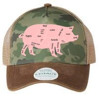 Pig Pork Bacon Chart Legacy Tie Dye Trucker Hat