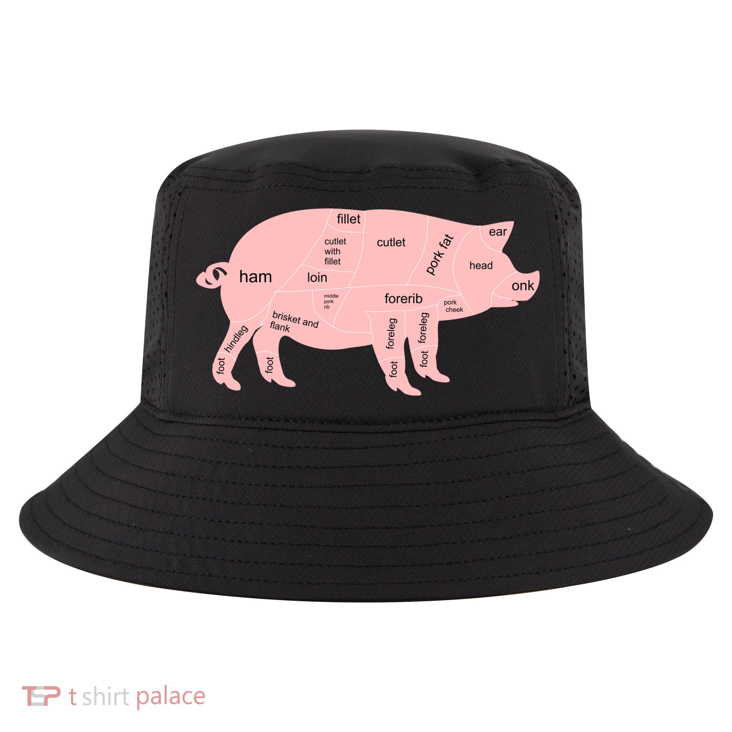Pig Pork Bacon Chart Cool Comfort Performance Bucket Hat