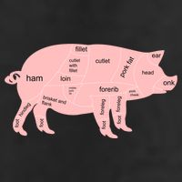 Pig Pork Bacon Chart 7 Panel Mesh Trucker Snapback Hat