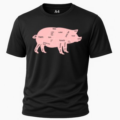 Pig Pork Bacon Chart Performance Shirt