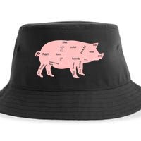 Pig Pork Bacon Chart Sustainable Bucket Hat
