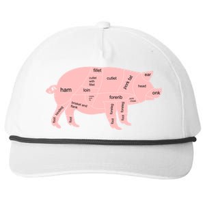 Pig Pork Bacon Chart Snapback Five-Panel Rope Hat