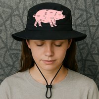 Pig Pork Bacon Chart Bucket Hat