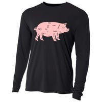 Pig Pork Bacon Chart Cooling Performance Long Sleeve Crew