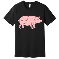 Pig Pork Bacon Chart Premium T-Shirt