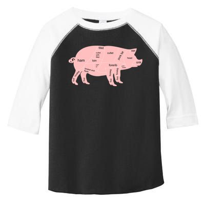Pig Pork Bacon Chart Toddler Fine Jersey T-Shirt