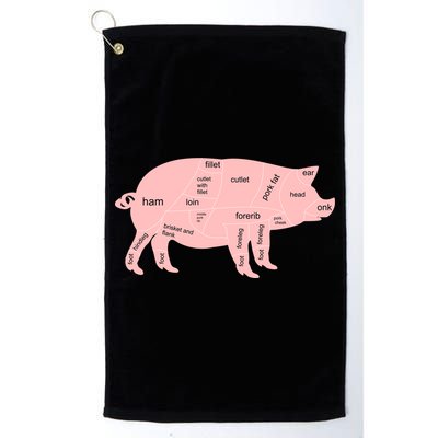 Pig Pork Bacon Chart Golf Towel