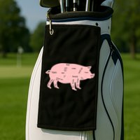 Pig Pork Bacon Chart Golf Towel