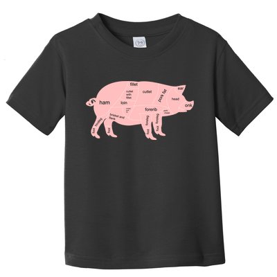 Pig Pork Bacon Chart Toddler T-Shirt