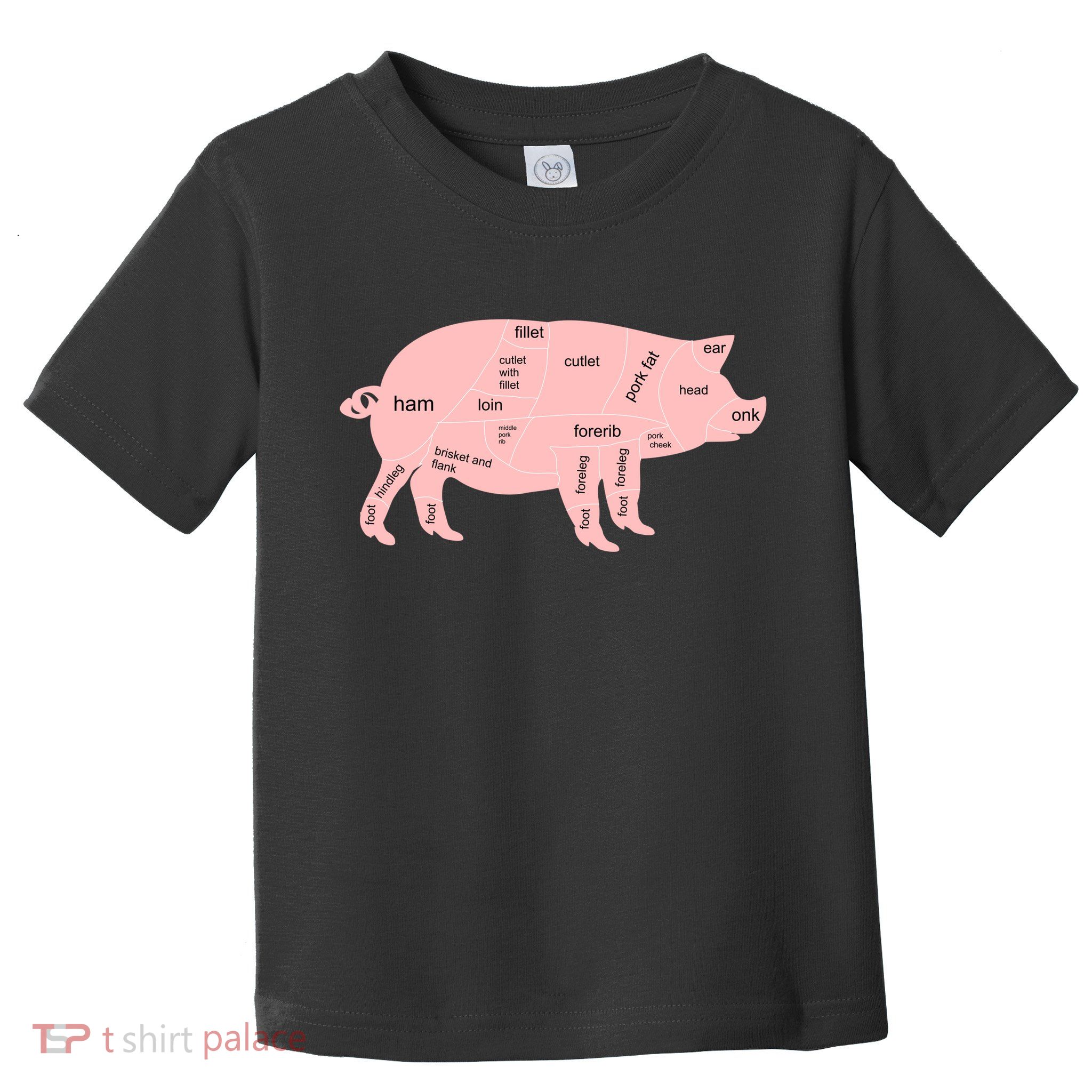 Pig Pork Bacon Chart Toddler T-Shirt