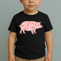 Pig Pork Bacon Chart Toddler T-Shirt