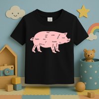Pig Pork Bacon Chart Toddler T-Shirt