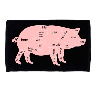 Pig Pork Bacon Chart Microfiber Hand Towel