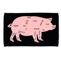 Pig Pork Bacon Chart Microfiber Hand Towel