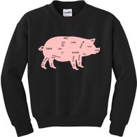 Pig Pork Bacon Chart Kids Sweatshirt