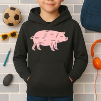 Pig Pork Bacon Chart Kids Hoodie