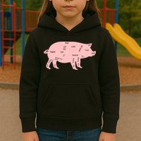 Pig Pork Bacon Chart Kids Hoodie