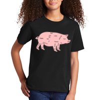 Pig Pork Bacon Chart Kids T-Shirt