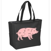 Pig Pork Bacon Chart Zip Tote Bag