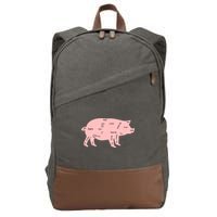 Pig Pork Bacon Chart Cotton Canvas Backpack
