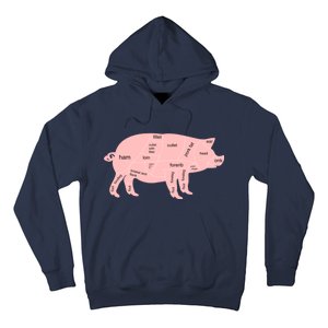 Pig Pork Bacon Chart Hoodie