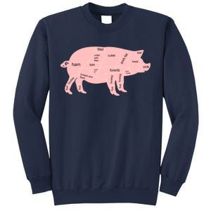 Pig Pork Bacon Chart Sweatshirt