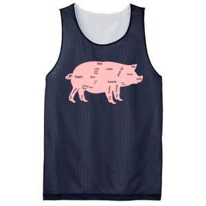 Pig Pork Bacon Chart Mesh Reversible Basketball Jersey Tank