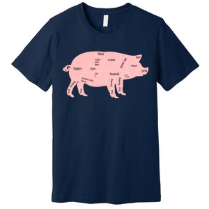 Pig Pork Bacon Chart Premium T-Shirt